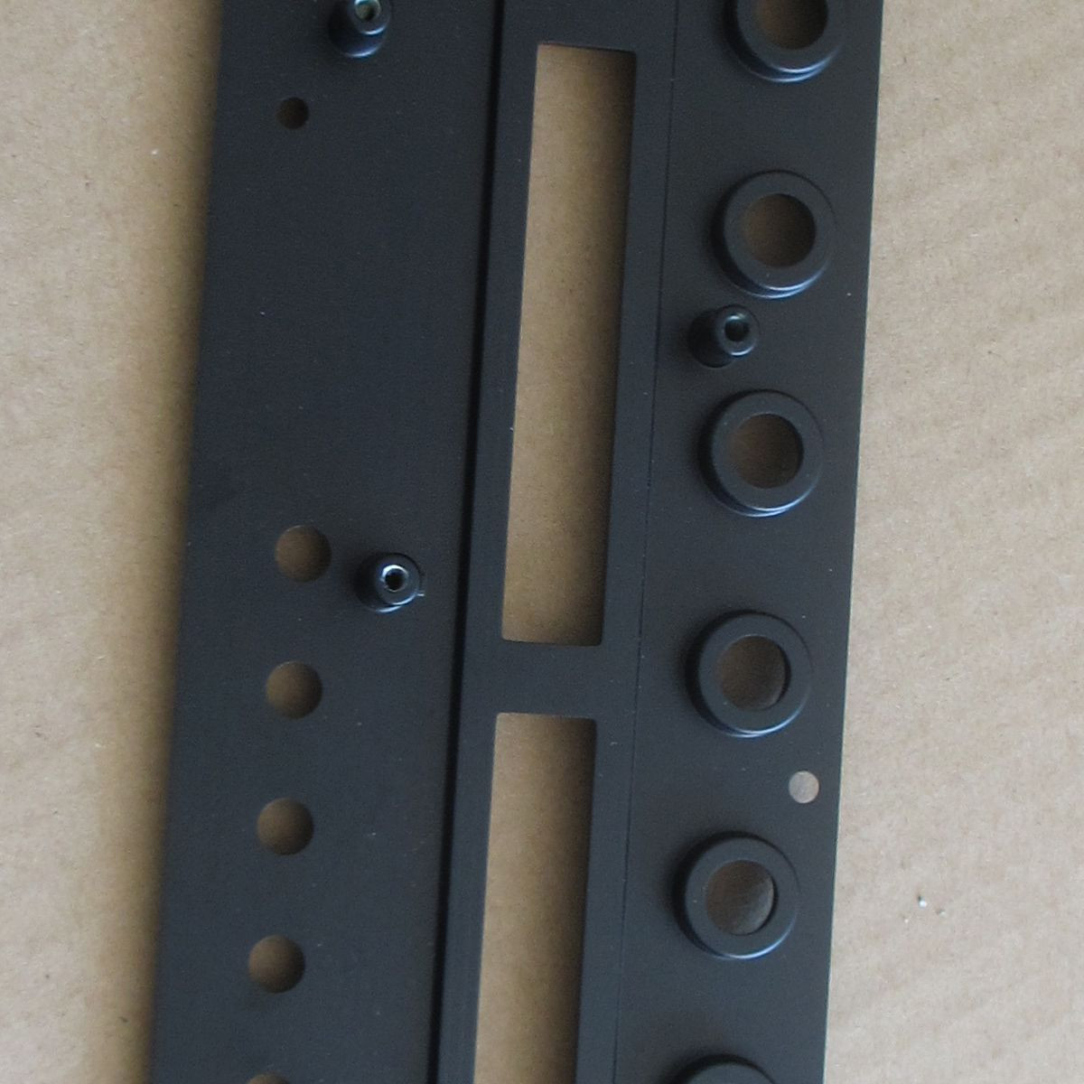 custom CNC milling Aluminum chassis component, for medial equipment, Black anodize finish
