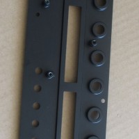 custom CNC milling Aluminum chassis component, for medial equipment, Black anodize finish