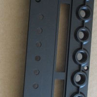 custom CNC milling Aluminum chassis component, for medial equipment, Black anodize finish