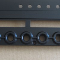 custom CNC milling Aluminum chassis component, for medial equipment, Black anodize finish