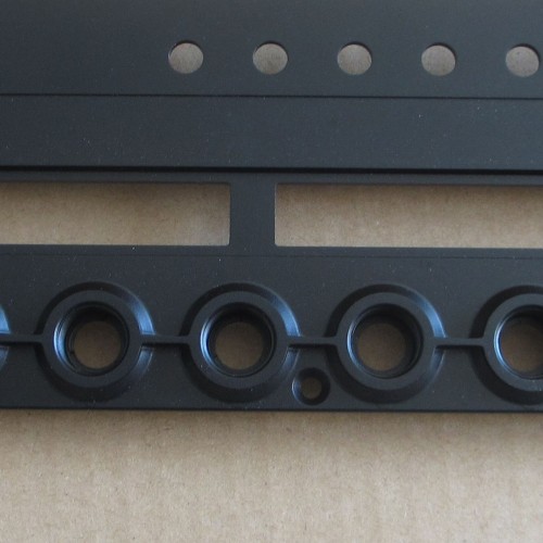 custom CNC milling Aluminum chassis component, for medial equipment, Black anodize finish